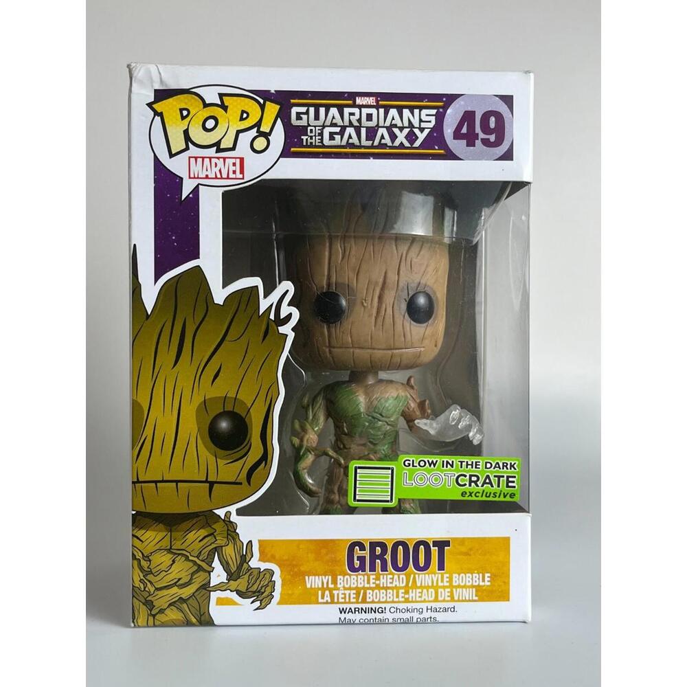 Funko Pop Groot #49 Vinyl Figure GITD Loot Crate Exclusive Marvel 2015